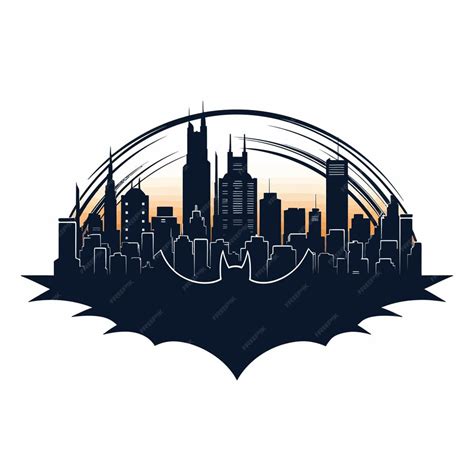 Premium Vector | Batman logo at night sky