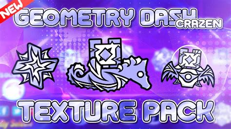 Update Crazen Texture Pack New Icons Android And Steam Medium And High Geometry Dash [2 11