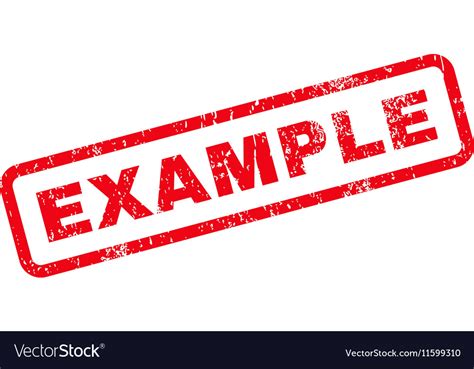 Example Text Rubber Stamp Royalty Free Vector Image