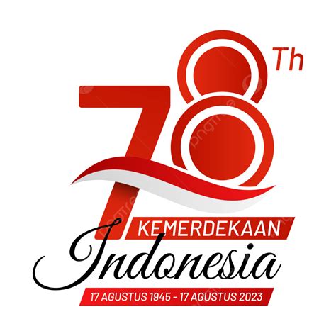 Hut Ri 78 Tipografi Logo Perayaan Kemerdekaan Indonesia 17 Agustus Vektor Logo Hut Ri 78