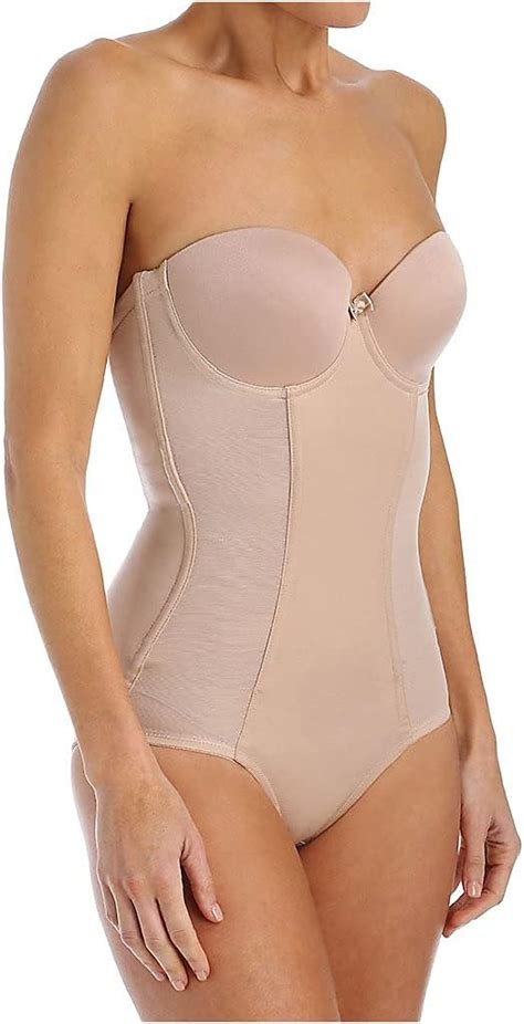 Va Bien Women S Ultra Lift Strapless Low Back Bodysuit D Nude At