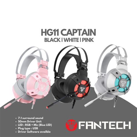 Fantech HG11 Captain White Space Edition True 7 1 Surround Sound Gaming