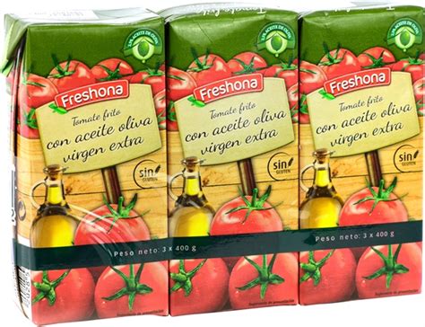 Valor Nutricional De FRESHONA LIDL TOMATE FRITO CON ACEITE DE OLIVA