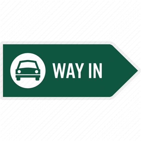 Area Arrow Car Direction Enter Information Parking Icon