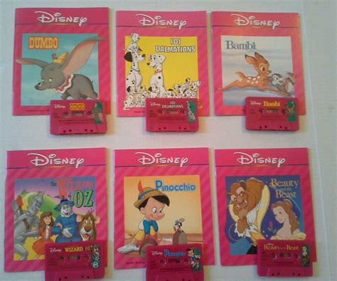 Disney Books Audio Cassette Tapes Read Along Lot