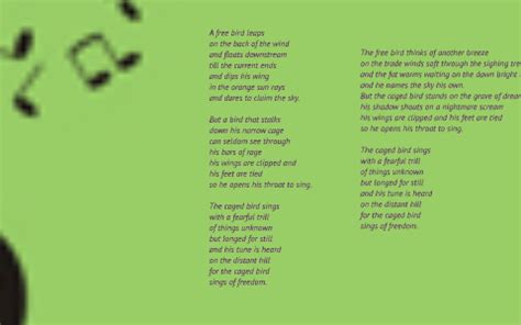 Caged Bird Poem Annotated | Sitedoct.org