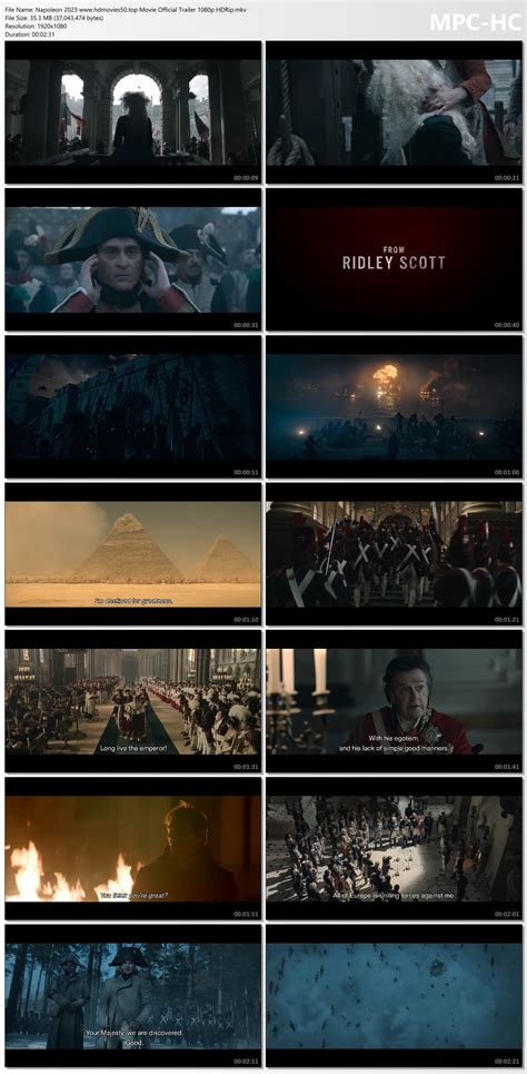 Napoleon 2023 Movie Official Trailer 1080p HDRip Download