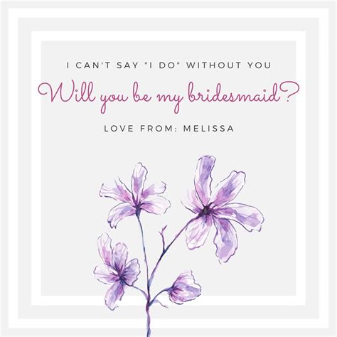 Free Printable Be My Bridesmaid Invitation Templates Canva