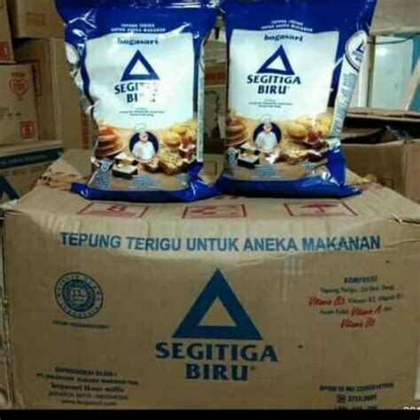 Jual Tepung Terigu Segitiga Biru Premium Kg Dus Isi Pcs Shopee