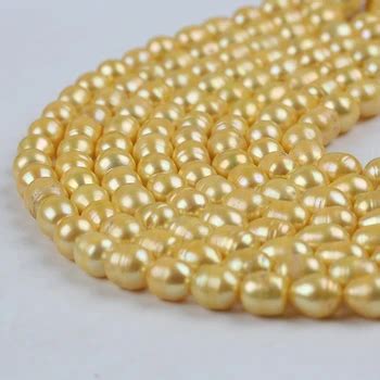 Wholesale Natural Gold Rice Shape Pearl Freshwater Beads Strands Buy