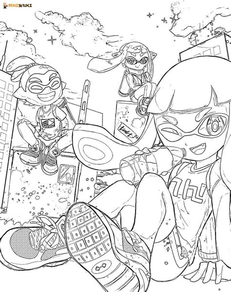 Coloriages Splatoon Coloriages Gratuits Imprimer Coloring Pages