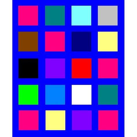 A Blue Book Cover With Colorful Squares On It