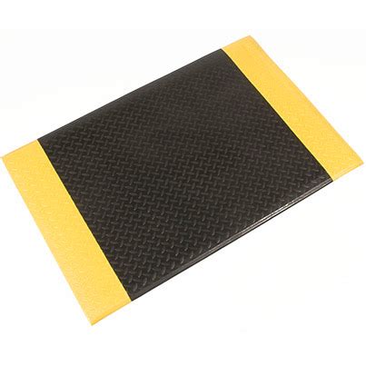 COBA Orthomat Diamond Black Yellow Anti Fatigue Safety Mat 90cm X 1 5m