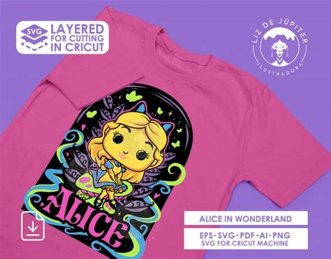 Alice In Wonderland Vector Funko Pop Alice Black Light Etsy