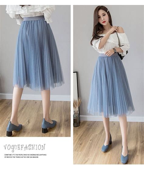 Tulle Skirts Womens Skirt Women Korean Elastic High Waist Mesh Tutu