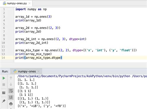 Numpy Ones In Python Digitalocean