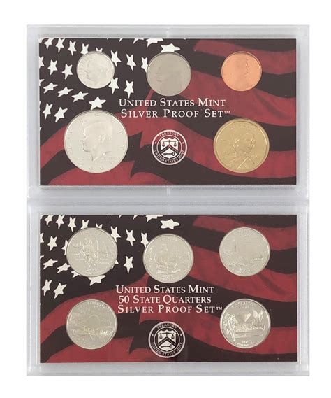 Lot S U S Mint State Quarters Silver Proof Set