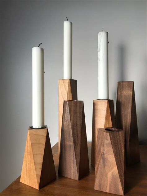 Hardwood Candle Holder Etsy In Wood Candle Sticks Wood Candle