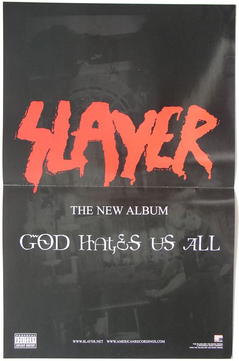 Slayer / God Hates Us All – Thingery Previews Postviews & Music