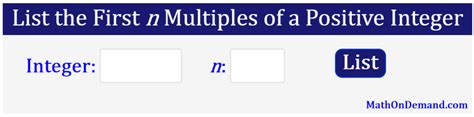 list     multiples   mathondemandcom