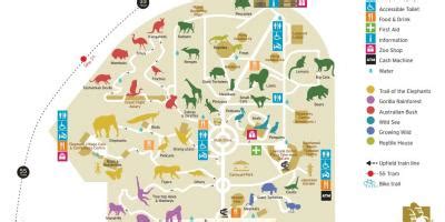 Melbourne zoo map - Map of Melbourne zoo (Australia)