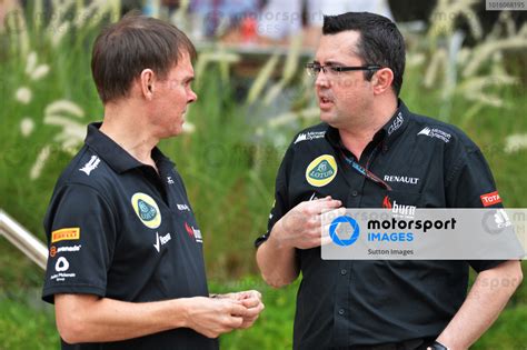 L To R Alan Permane Gbr Lotus F Race Engineer And Eric Boullier