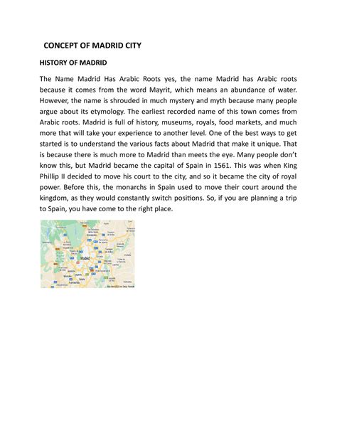 Concept OF Madrid CIT1 - CONCEPT OF MADRID CITY HISTORY OF MADRID The