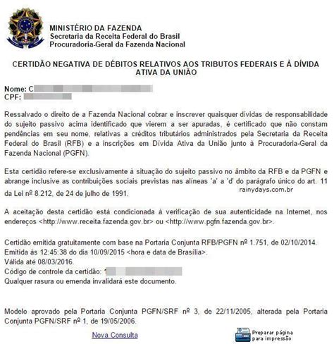 Como Tirar Certid O Negativa Da Receita Federal Cnd De Tributos Federais