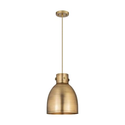 Innovations Newton Bell Watt Light Brushed Brass Shaded Pendant