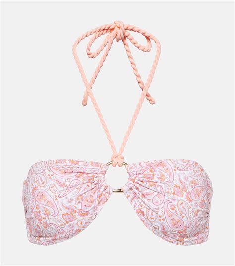 Muskmelon Bay Paisley Bandeau Bikini Top In Multicoloured Heidi Klein