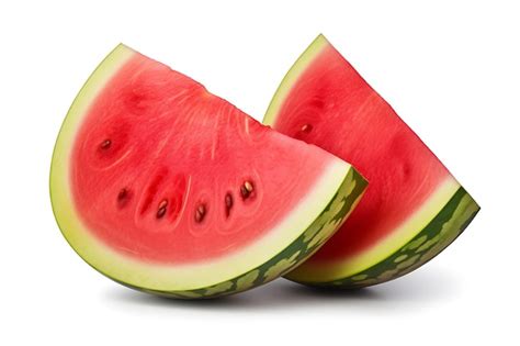 Premium Photo Slices Of Ripe Watermelon On White Background