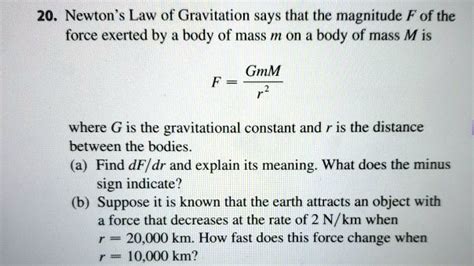 Solved Newton S Law Of Gravitation Says That The Magnitude F Of