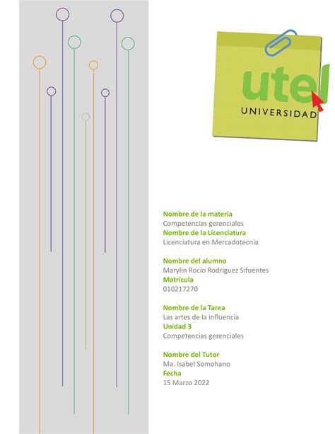 Ividad Las Artes De La Influencia Nombre De La Materia Competencias