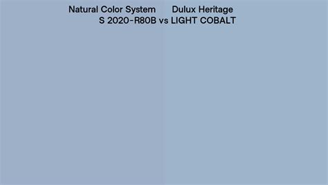 Natural Color System S R B Vs Dulux Heritage Light Cobalt Side By