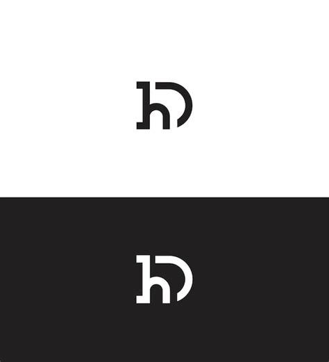 Premium Vector HD DH Letter Logo Brand Icon Identity Sign