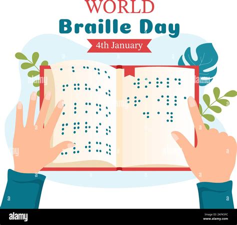 World Braille Day On 4th Of January With Text By Alphabet For Means Of