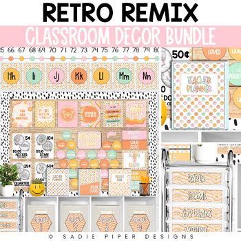 Bright Retro Classroom Decor Mega Bundle S Classroom Decor Retro