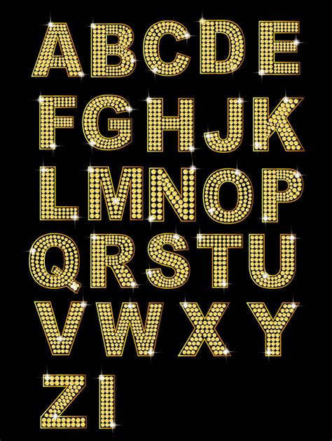 Gold Letters Vector At Collection Of Gold Letters