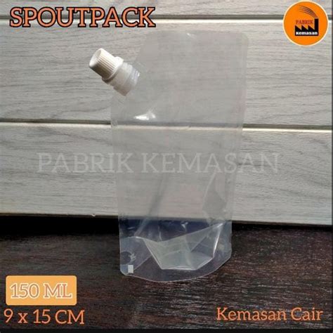 Jual SPOUTPACK 150ML STANDING POUCH BENING TRANSPARAN CAIRAN SPOUT