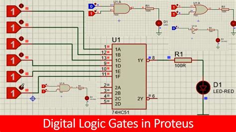 Digital Logic Gates Simulation With Proteus Tutorial Youtube