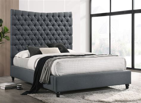 Havanna Dark Gray Fabric Queen Platform Bed – Aetna Stores