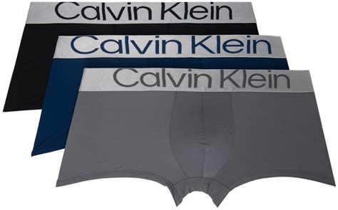 Calvin Klein Underwear Three Pack Multicolor Reconsidered Steel Boxers Ssense Canada