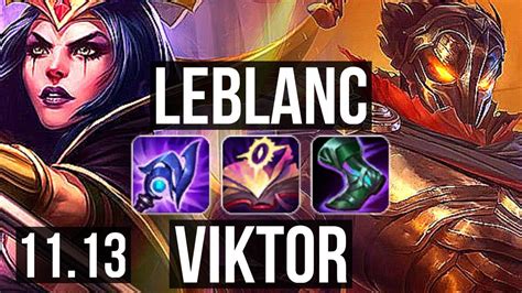 LEBLANC Vs VIKTOR MID 9 0 10 Rank 6 Legendary BR Challenger