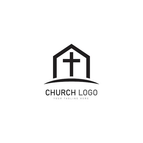 Premium Vector Church Christian Logo Vector Icon Design Template