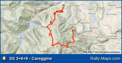 Ss Careggine Stage Map Rally Il Ciocco E Valle Del Serchio