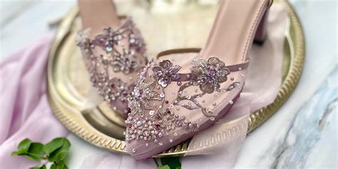 Lavender Sandal Sepatu Pesta Mewah Wanita Block Heels Cm Aveda Custom