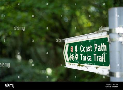 Signpost On The Tarka Trail Footpath And Cyclepath On The South West