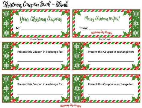 Blank Christmas Coupons