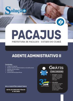 Apostila Prefeitura De Pacajus CE Agente Administrativo II