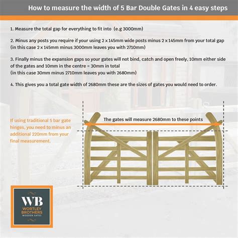 Five Bar Straight Double Wooden Gates